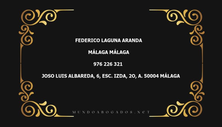 abogado Federico Laguna Aranda en la localidad de Málaga