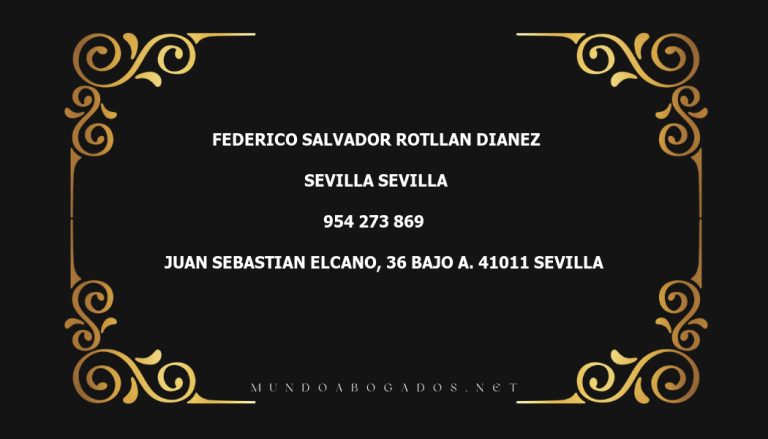 abogado Federico Salvador Rotllan Dianez en la localidad de Sevilla