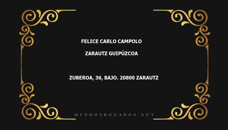 abogado Felice Carlo Campolo en la localidad de Zarautz