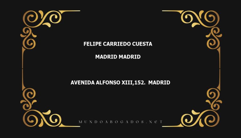 abogado Felipe Carriedo Cuesta en la localidad de Madrid