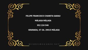 abogado Felipe Francisco Chaneta Garau en la localidad de Málaga