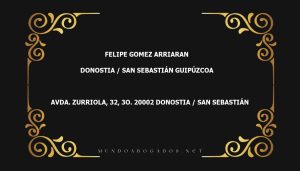 abogado Felipe Gomez Arriaran en la localidad de Donostia / San Sebastián