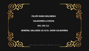 abogado Felipe Muro Molinero en la localidad de Calahorra