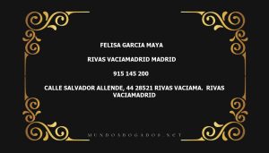 abogado Felisa Garcia Maya en la localidad de Rivas Vaciamadrid