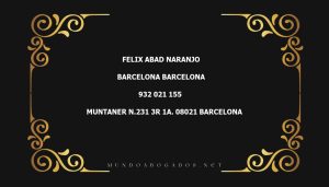 abogado Felix Abad Naranjo en la localidad de Barcelona