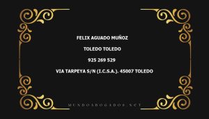 abogado Felix Aguado Muñoz en la localidad de Toledo