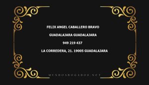 abogado Felix Angel Caballero Bravo en la localidad de Guadalajara