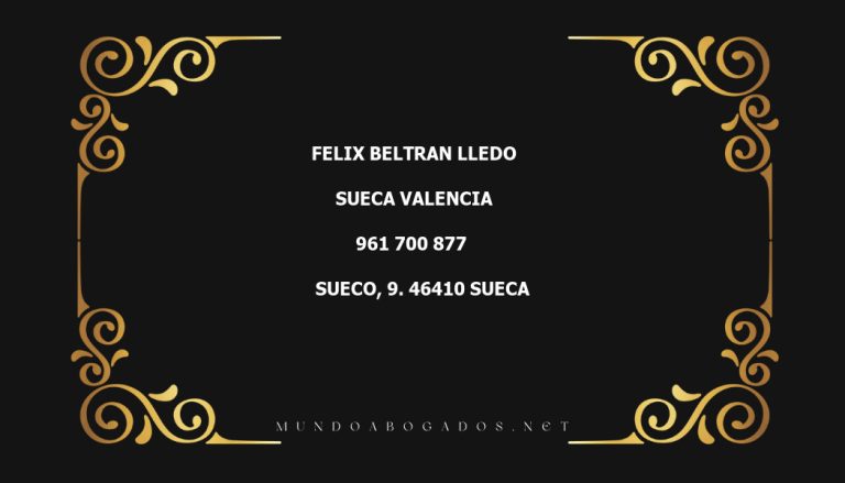 abogado Felix Beltran Lledo en la localidad de Sueca