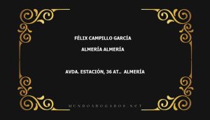 abogado Félix Campillo García en la localidad de Almería