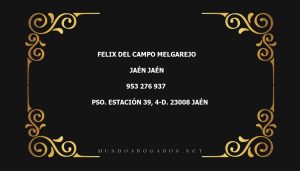 abogado Felix Del Campo Melgarejo en la localidad de Jaén