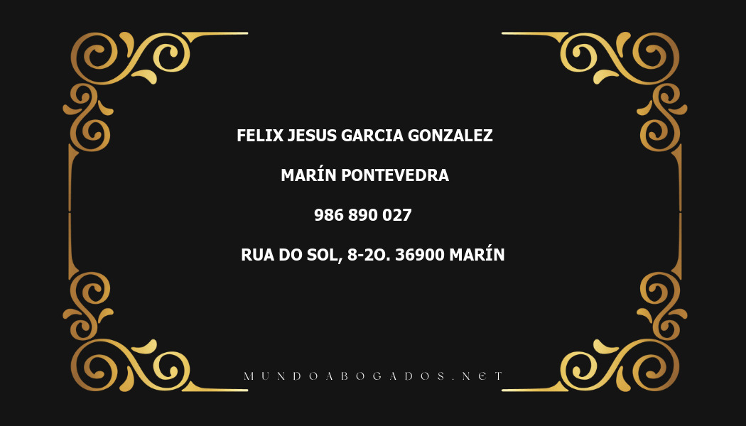 abogado Felix Jesus Garcia Gonzalez en la localidad de Marín