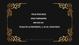 abogado Felix Puig Reig en la localidad de Reus