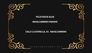 abogado Felix Rioja Alda en la localidad de Navalcarnero