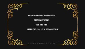 abogado Fermin Suarez Rodriguez en la localidad de Gijón