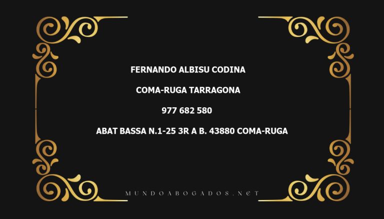 abogado Fernando Albisu Codina en la localidad de Coma-ruga