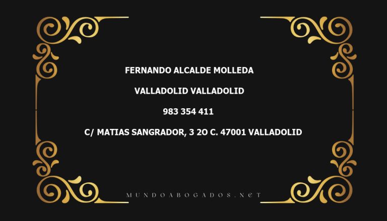 abogado Fernando Alcalde Molleda en la localidad de Valladolid