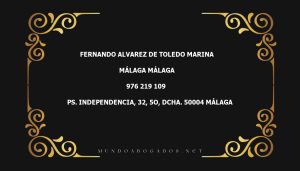 abogado Fernando Alvarez De Toledo Marina en la localidad de Málaga