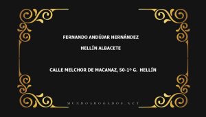 abogado Fernando Andújar Hernández en la localidad de Hellín