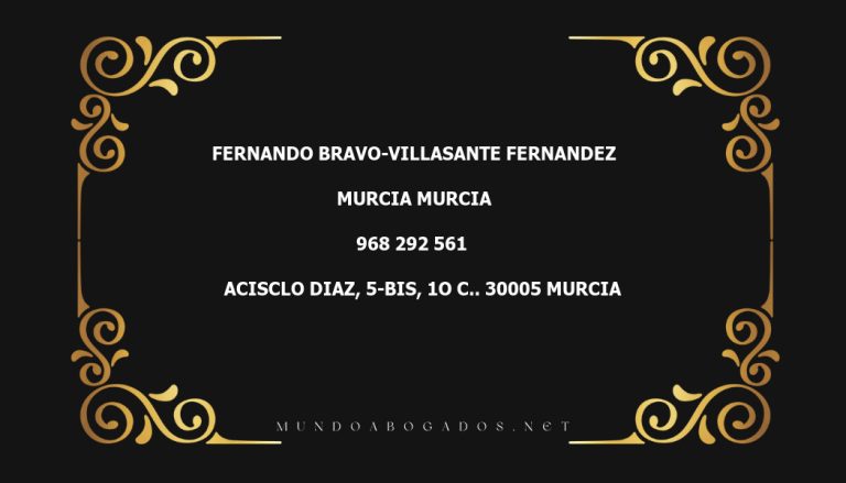 abogado Fernando Bravo-Villasante Fernandez en la localidad de Murcia