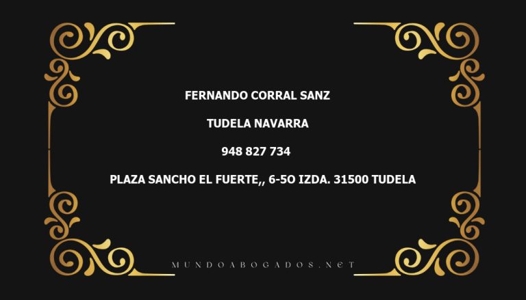 abogado Fernando Corral Sanz en la localidad de Tudela