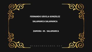 abogado Fernando Dávila González en la localidad de Salamanca