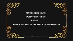 abogado Fernando Diaz Delfin en la localidad de Valdemorillo