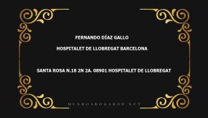 abogado Fernando Díaz Gallo en la localidad de Hospitalet de Llobregat