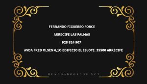 abogado Fernando Figuereo Force en la localidad de Arrecife