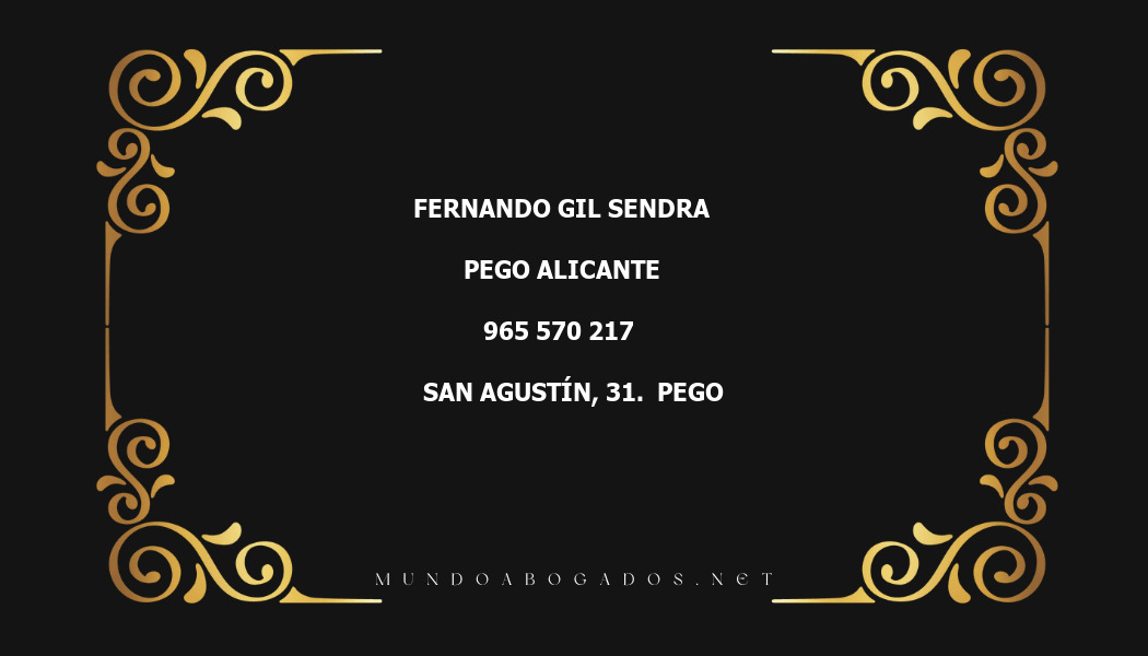 abogado Fernando Gil Sendra en la localidad de Pego