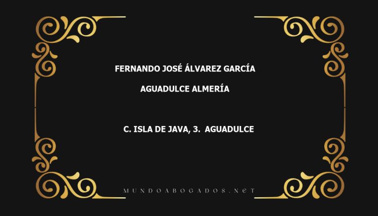 abogado Fernando José Álvarez García en la localidad de Aguadulce