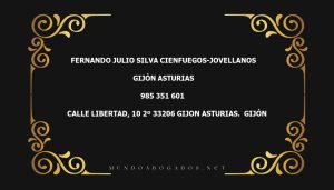 abogado Fernando Julio Silva Cienfuegos-Jovellanos en la localidad de Gijón