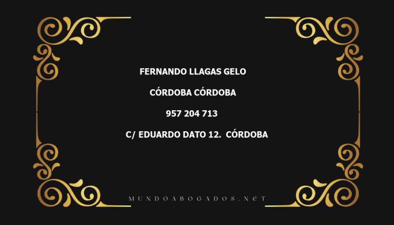 abogado Fernando Llagas Gelo en la localidad de Córdoba