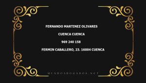 abogado Fernando Martinez Olivares en la localidad de Cuenca