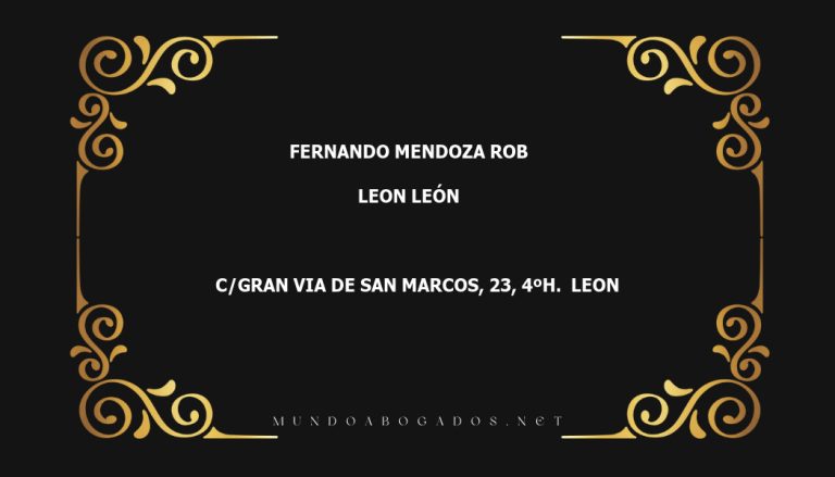 abogado Fernando Mendoza Rob en la localidad de Leon