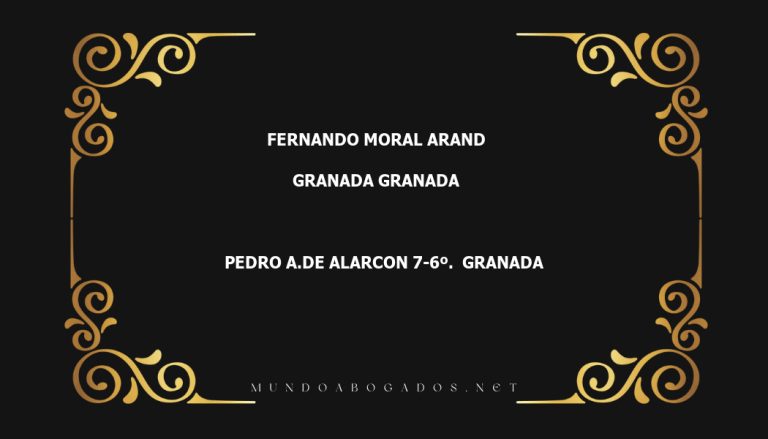 abogado Fernando Moral Arand en la localidad de Granada