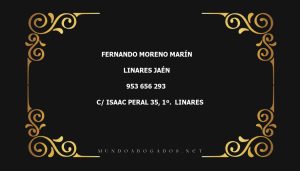 abogado Fernando Moreno Marín en la localidad de Linares