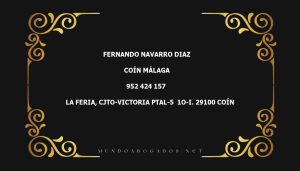 abogado Fernando Navarro Diaz en la localidad de Coín