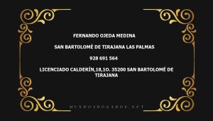 abogado Fernando Ojeda Medina en la localidad de San Bartolomé de Tirajana