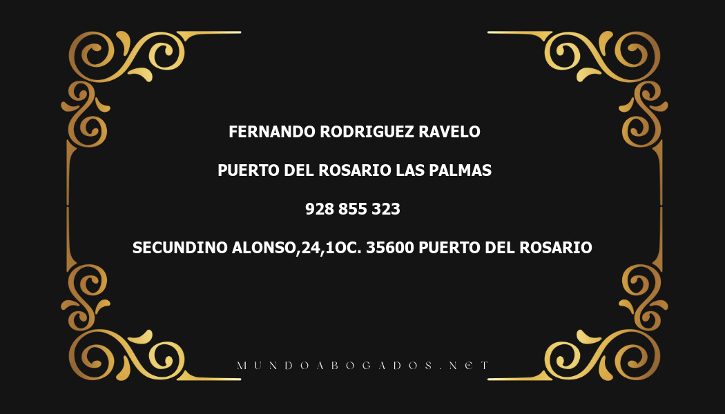 abogado Fernando Rodriguez Ravelo en la localidad de Puerto del Rosario