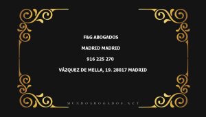 abogado F&G Abogados en la localidad de Madrid