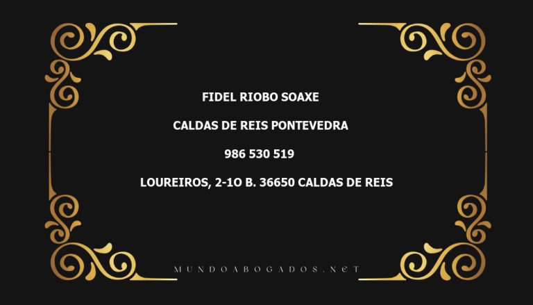 abogado Fidel Riobo Soaxe en la localidad de Caldas de Reis