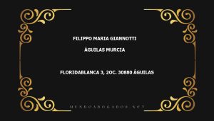 abogado Filippo Maria Giannotti en la localidad de Águilas