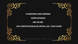 abogado Florentino Fano Herrero en la localidad de Gijón