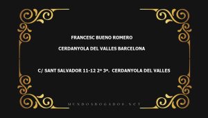 abogado Francesc Bueno Romero en la localidad de Cerdanyola del Valles