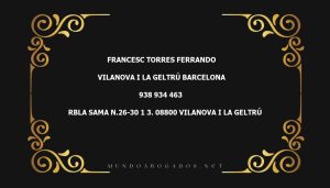 abogado Francesc Torres Ferrando en la localidad de Vilanova i la Geltrú