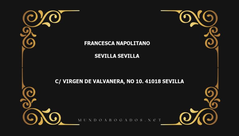 abogado Francesca Napolitano en la localidad de Sevilla