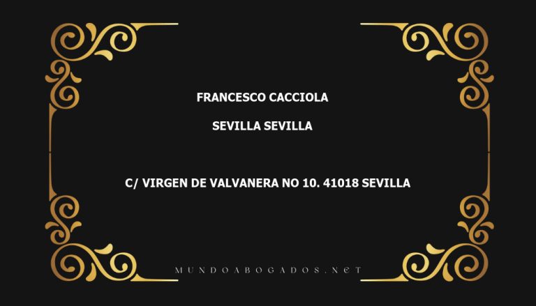 abogado Francesco Cacciola en la localidad de Sevilla