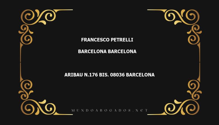 abogado Francesco Petrelli en la localidad de Barcelona