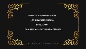 abogado Francisca Guillén Saorín en la localidad de Los Alcázares