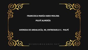 abogado Francisca María Haro Molina en la localidad de Pulpí